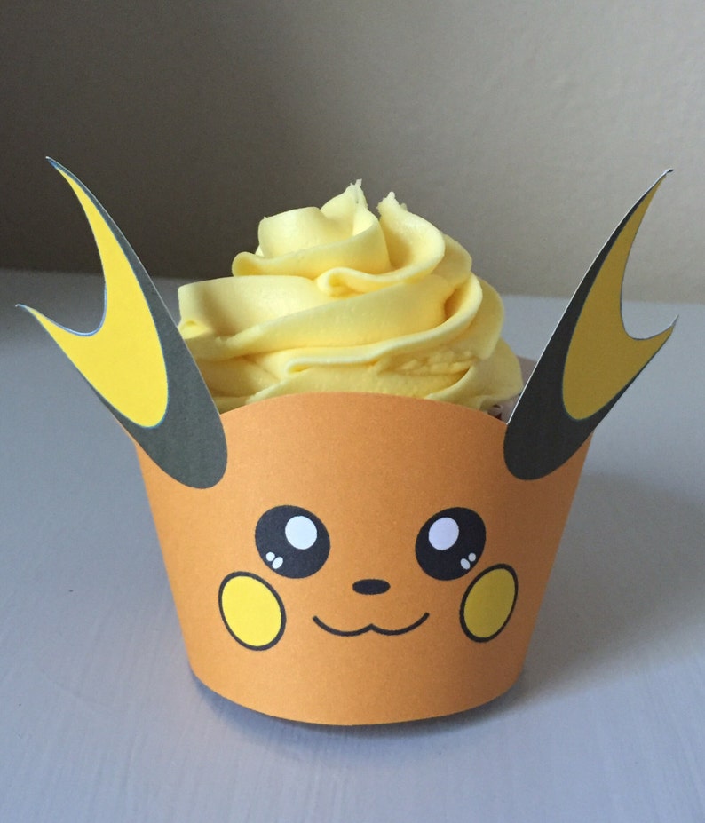 Pokemon Raichu Inspired Pikachu Cupcake Wrapper Holder Etsy