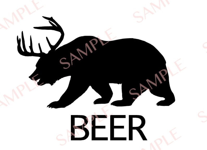 BEER Bear Deer Svg Png Jpg Digital File Etsy
