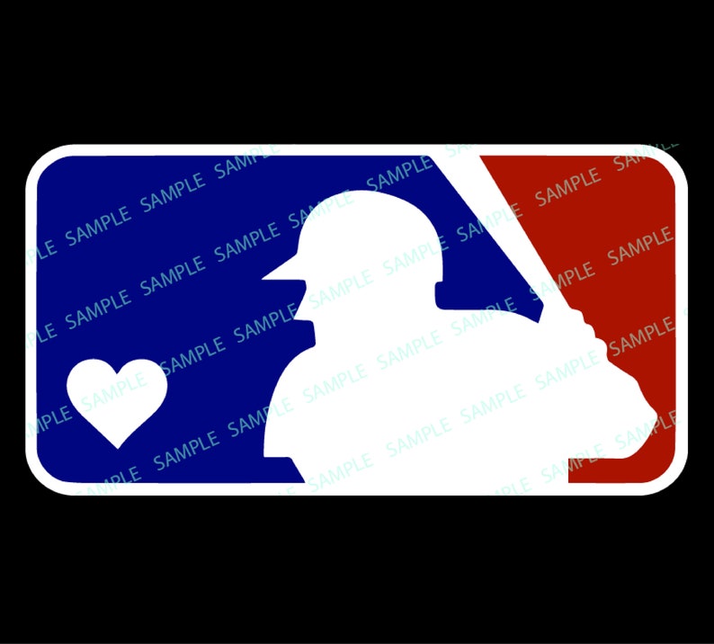 MLB inspired Heart Baseball logo svg png digital INCLUDES | Etsy