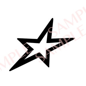 Rockstar Slanted Star svg png jpg digital file