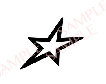 Rockstar Slanted Star svg png jpg digitale Datei