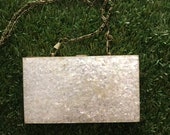 Vanity Purse, Mother of Pearl Inlay Art Deco Compact
