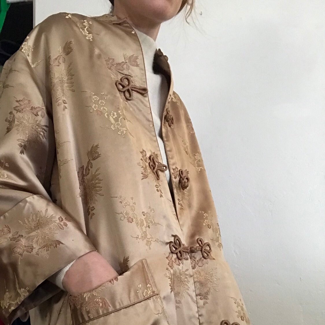 golden silk robe