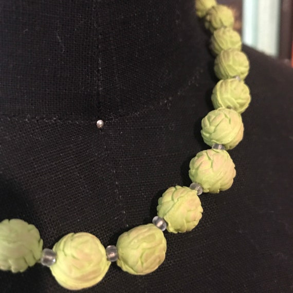 Chartreuse Celluloid Necklace - image 2