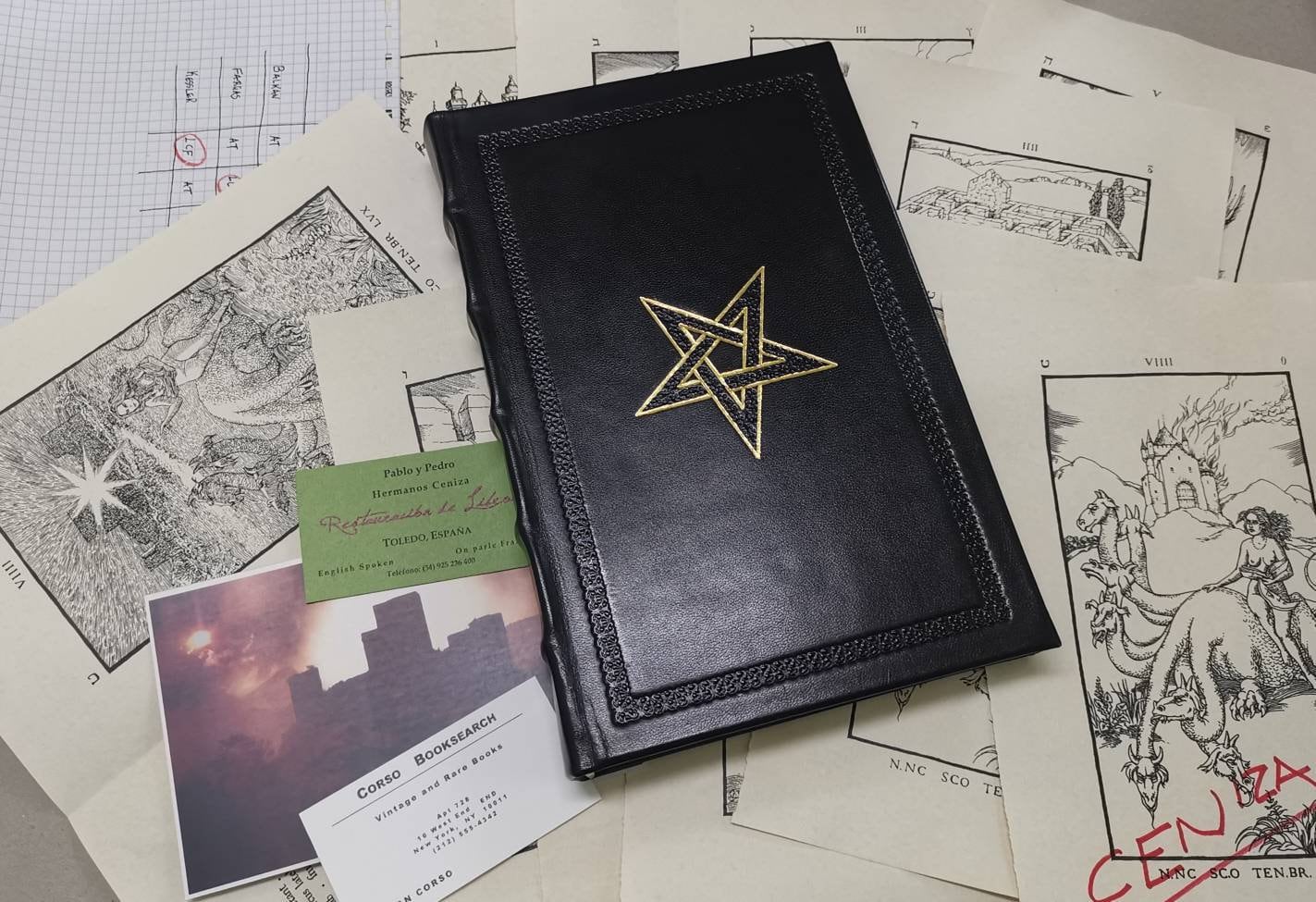 The Satanic Bible Edition - the Nine Gates of the Kingdom of Shadows Prop  Replica - Etsy Israel, image size:1423x975