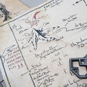 Thorins Erebor Karte und Bilbo's Portrait aus dem Hobbit