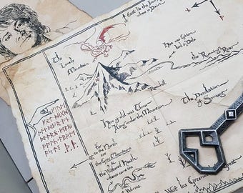 Thorin's Erebor Map and Bilbo's Portrait from The Hobbit