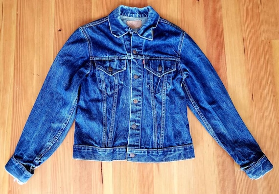 Vintage 1960s Big E Levi's Indigo Dyed Denim Jacke