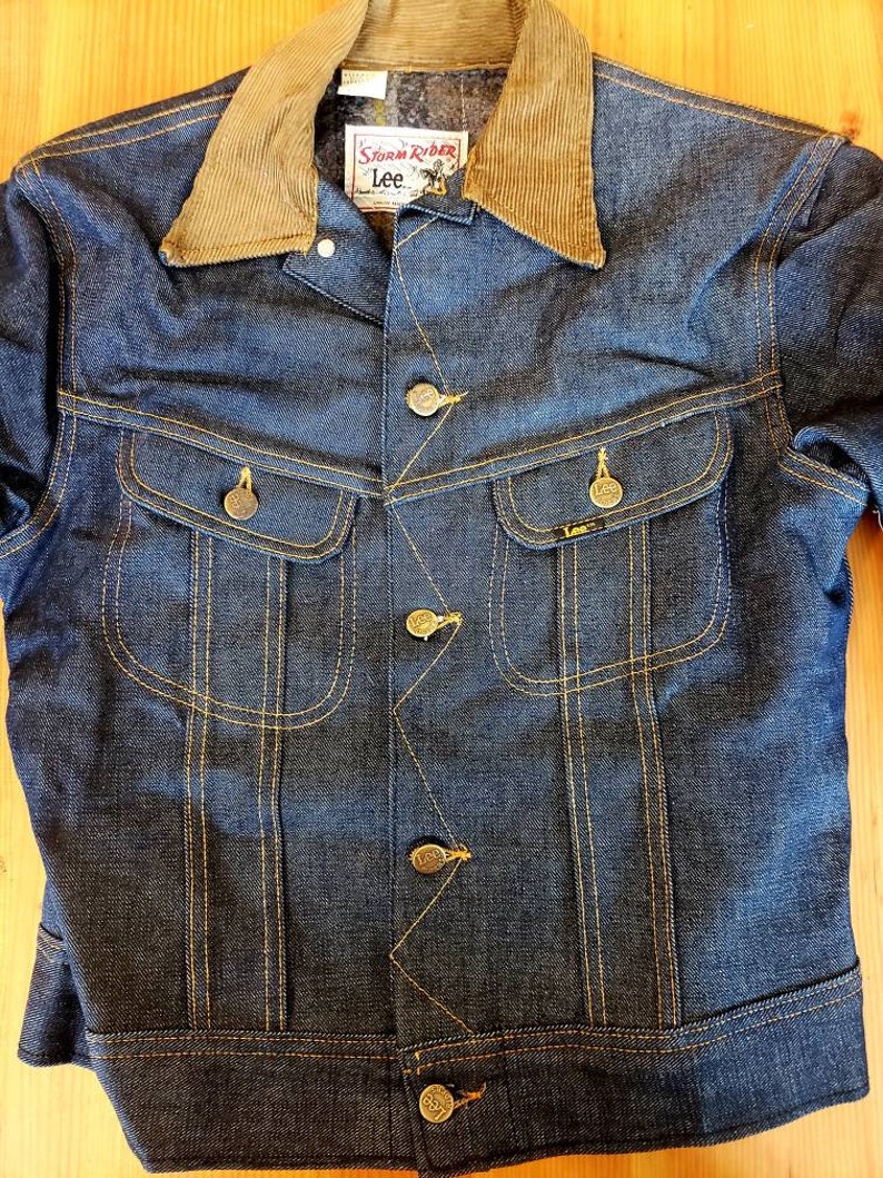 Vintage Deadstock Lee Storm Rider Denim Blanket Lined Jacket Etsy