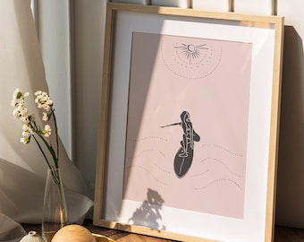Nude Surfer Print - Etsy Australia
