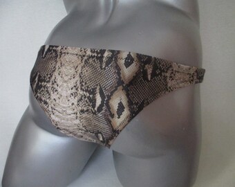 heren bikinibroekje slangenprint korte zwembroek heren badpak, zwemmers, zwemkostuum voor heren sexy dierenprint bikinibroekje