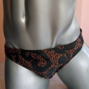 Black brown mens brief bikini low waist brief tight fitting swimwear for men snug swim trunks