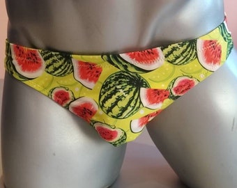 Wassermelone Druck kurze Taille Badeanzug Herren Bikini exotisch Badeanzug Pool Strand Bum Bademode , Badeanzug