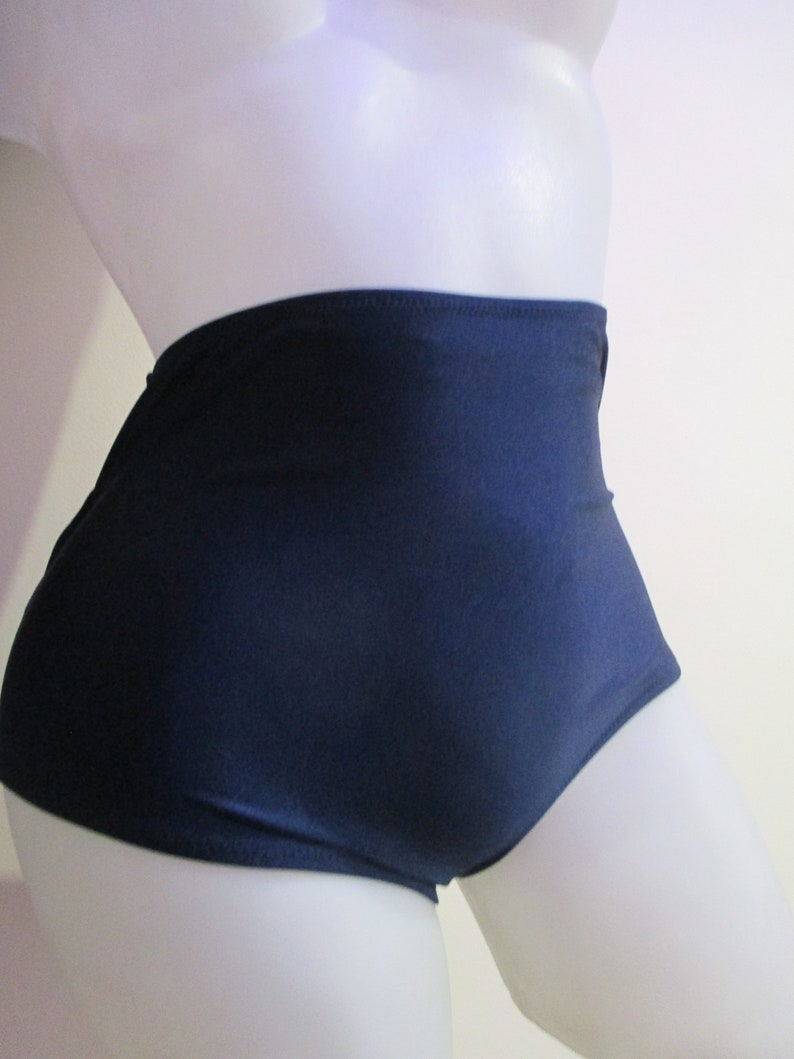 high waist sexy bikini bottoms cheeky brazilian bow back highwaisted swimsuit retro bathingsuit pin up girl vintage style CREATE YOUR OWN NAVY