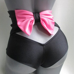 high waist sexy bikini bottoms cheeky brazilian bow back highwaisted swimsuit retro bathingsuit pin up girl vintage style CREATE YOUR OWN BLACK/PINK BOW