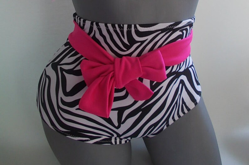 High waisted bow bikini bottom scrunched butt biquinis bow Etsy