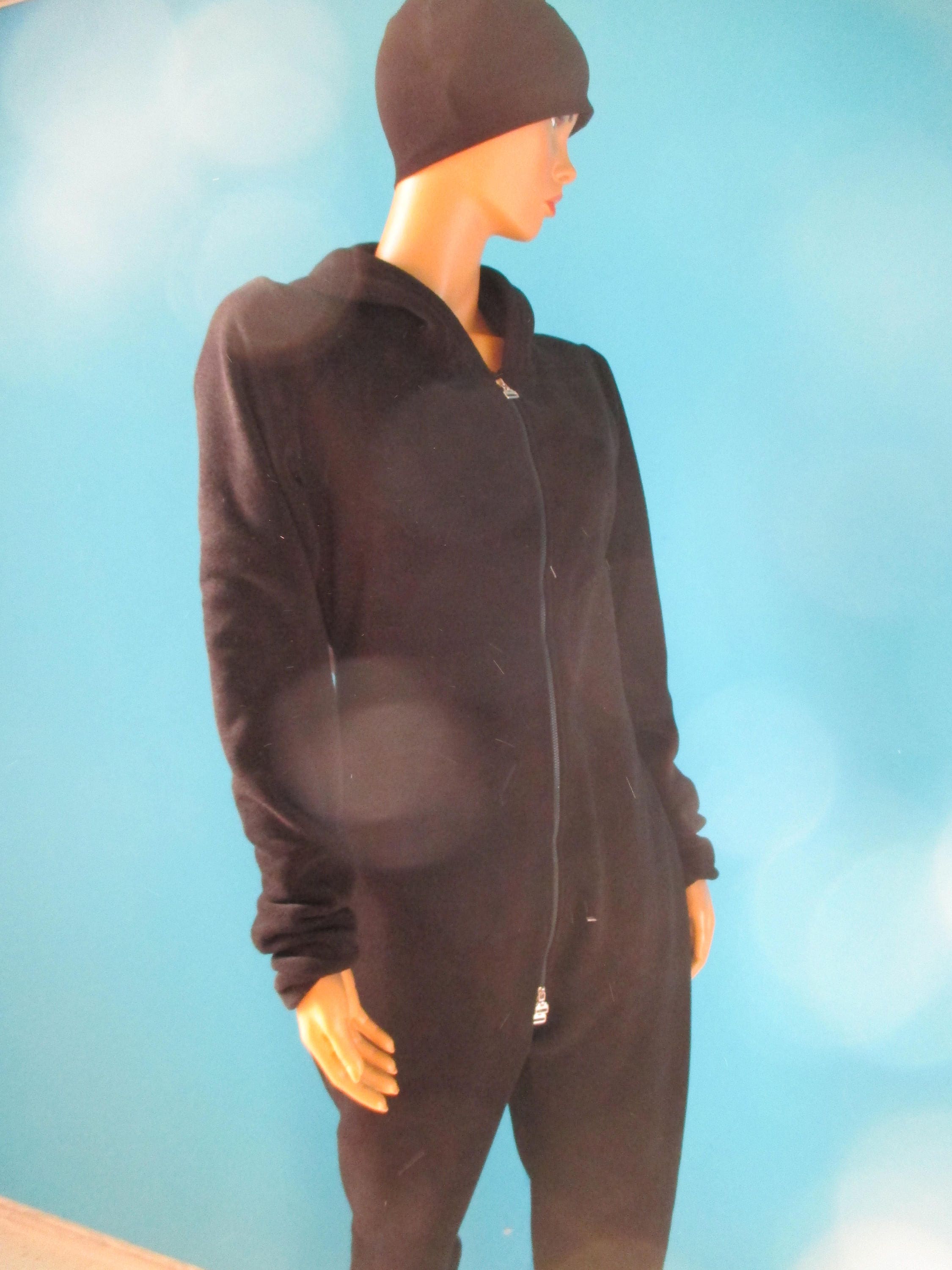 Fleece Bodysuit Double Zipper Full Body Suit Long Sleeves of Etsy