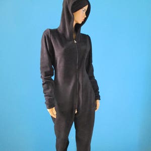 fleece bodysuit double zipper full body suit long sleeves of polar fleece union suit hooded one piece jump suit playsuit unitard lounge suit image 10