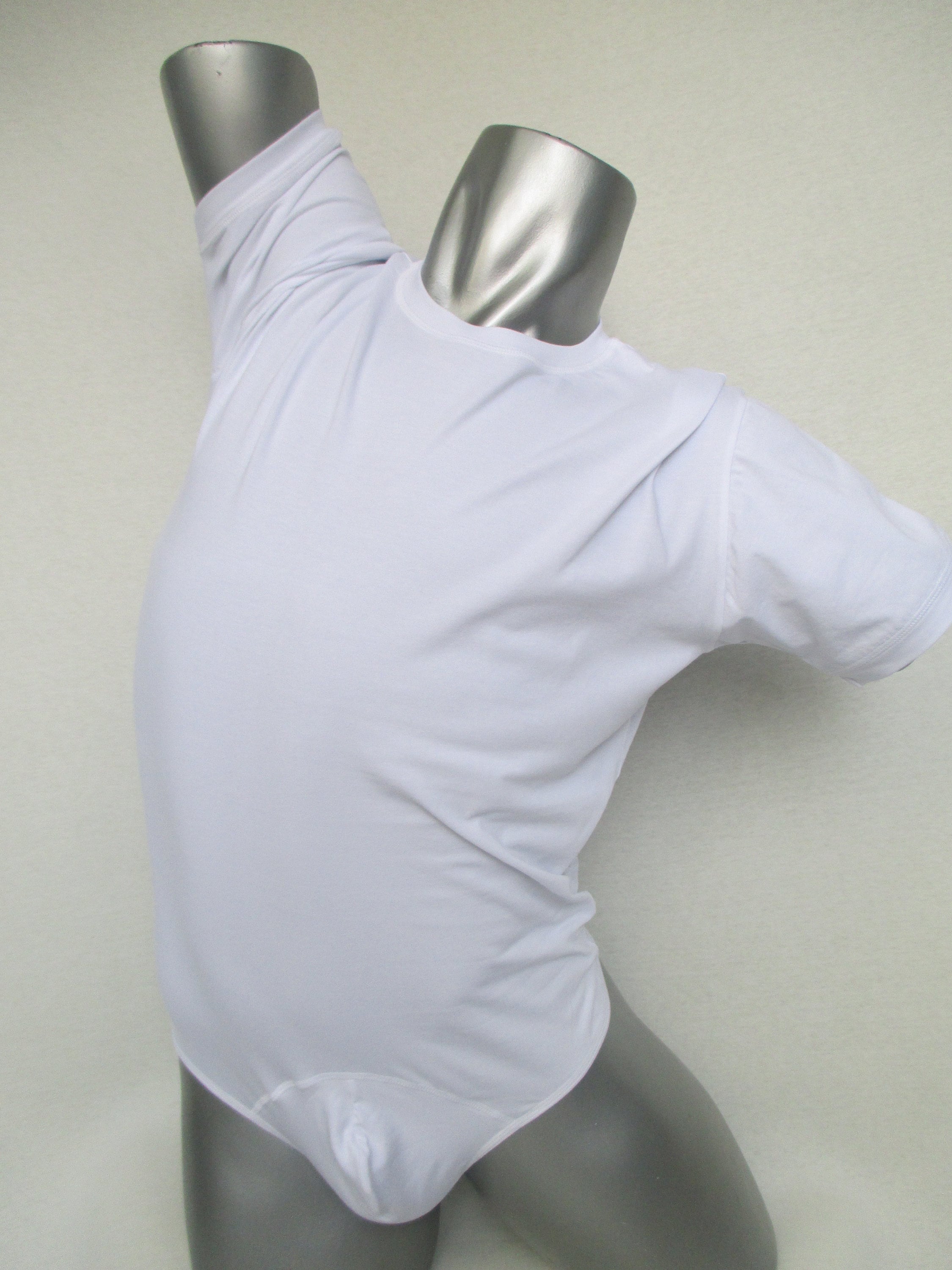 Mens bodysuit thong short sleeves cotton elastane fine Etsy