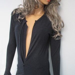 zippered union suit bodysuit overall long sleeve long leg hidden fine zipper double way zipper one piece body suit skiing underwear lounge