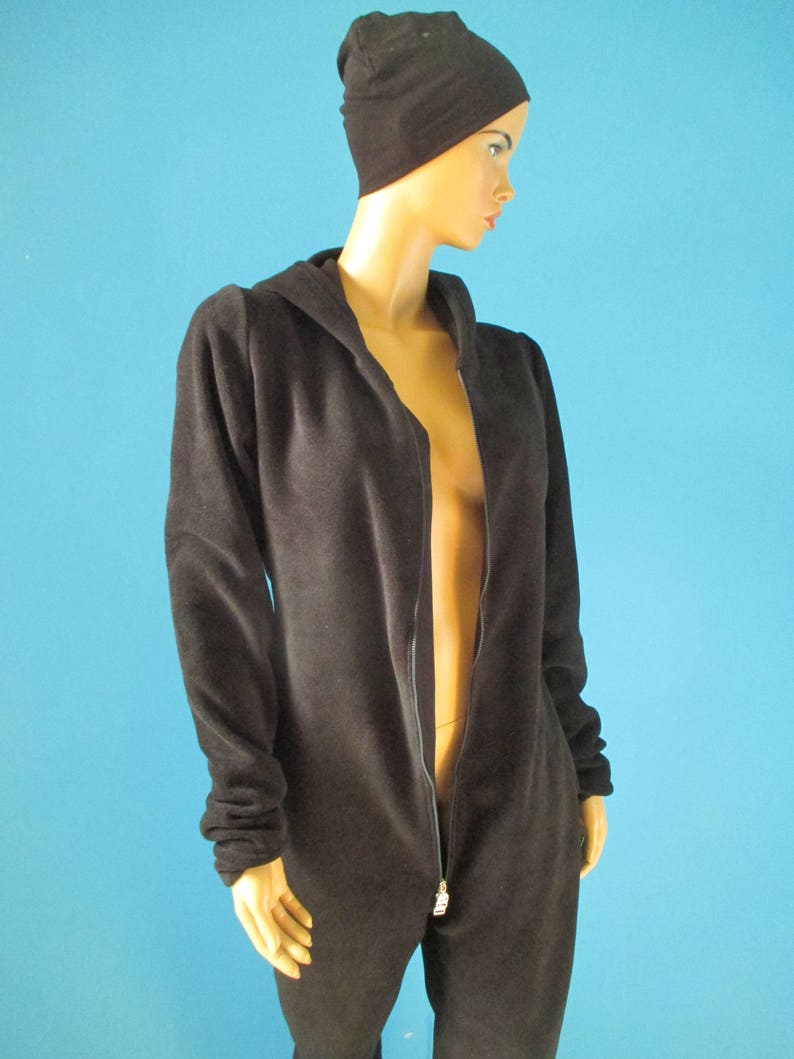 Fleece Bodysuit Double Zipper Full Body Suit Long Sleeves of Etsy