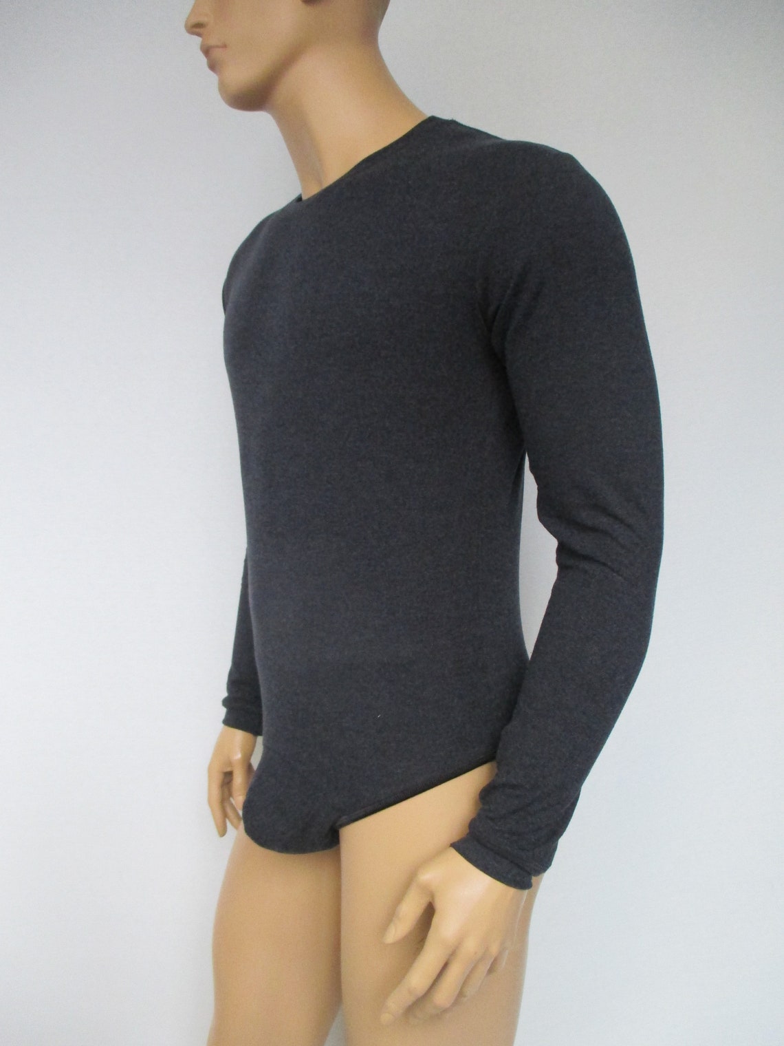 Thong Bodysuit Men Long Sleeves Top union Suit Fully Opening Etsy Denmark