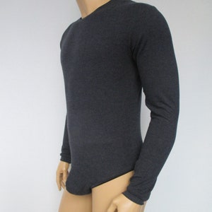 thong bodysuit men long sleeves top ,union suit  fully opening one piece underwear ,double layer thermal underwear , lined body whole piece