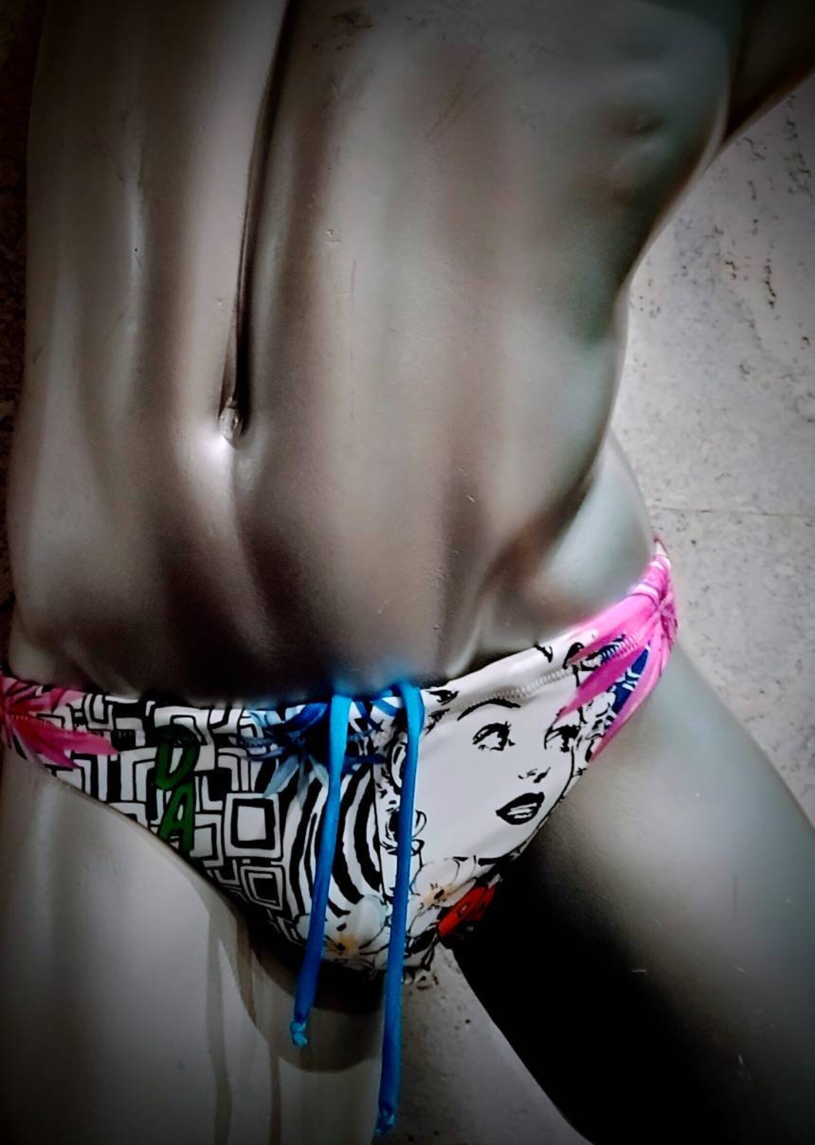 Mens bikini low waist low rise Comics print interesting Etsy