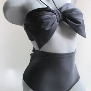 bikini set high waist sexy bottom bow bandeau top with brazilian bow swimsuit bathing suit big bows post baby sexy bikini new colors bikinis