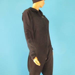 fleece bodysuit double zipper full body suit long sleeves of polar fleece union suit hooded one piece jump suit playsuit unitard lounge suit image 8