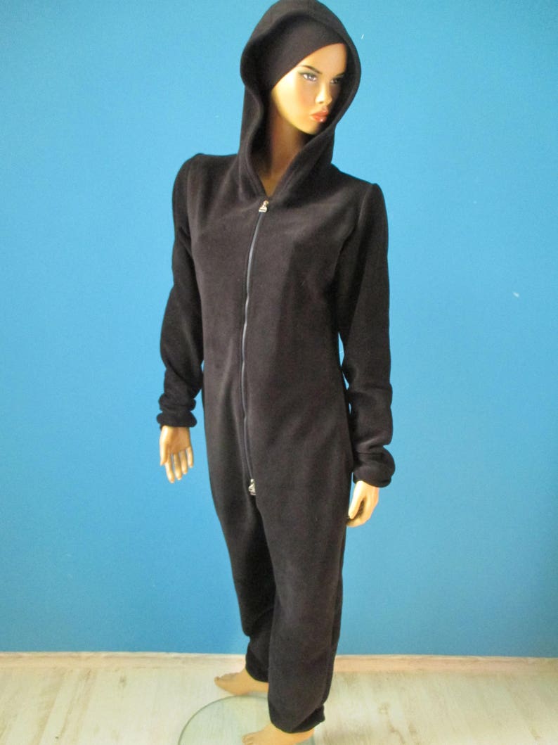 Fleece Bodysuit Double Zipper Full Body Suit Long Sleeves of Etsy