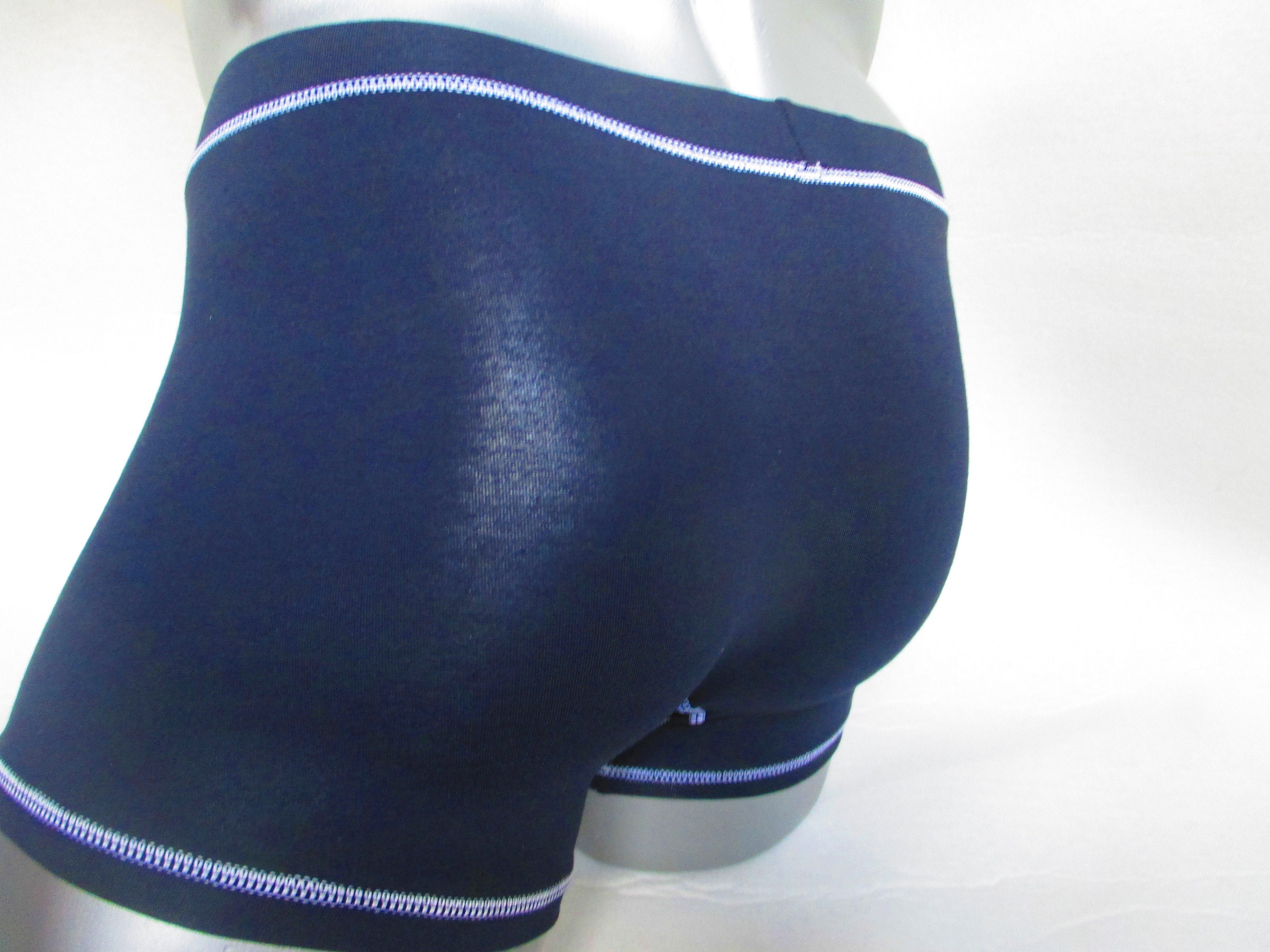 Fashion Bamboo Underwear Men Transparent Boxer Shorts Mesh Breathable  Boxershorts Transparente Underpants Seamless Panties Designers(#Blue)