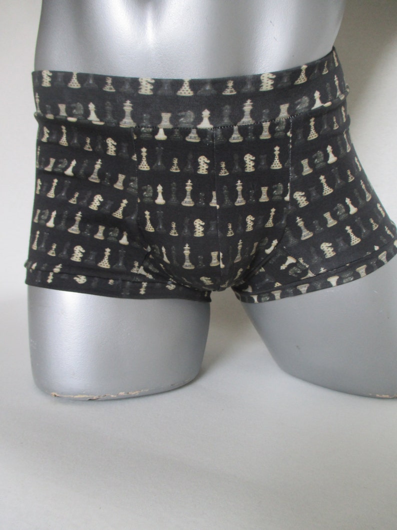 chess print fun underwear cotton boxer shorts men briefs funny boyfriend gift undies star sign zodiak leo printed multicolor under pants BLT