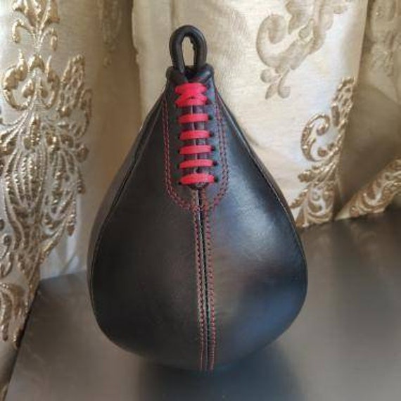 Speed Bag 6x9 Inch Boxing Bag Custom Made to Order Speedbag Leather Black  Contrast Stitching and Lace 5x8 -  Canada