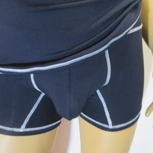 Herren anatomische Boxershorts und ein Rasiermesser zurück Top mit Kontrastkanten und Nähten Bambus Unterwäsche Baumwolle Lycra Herren Boxer Briefs Unterwäsche-Set