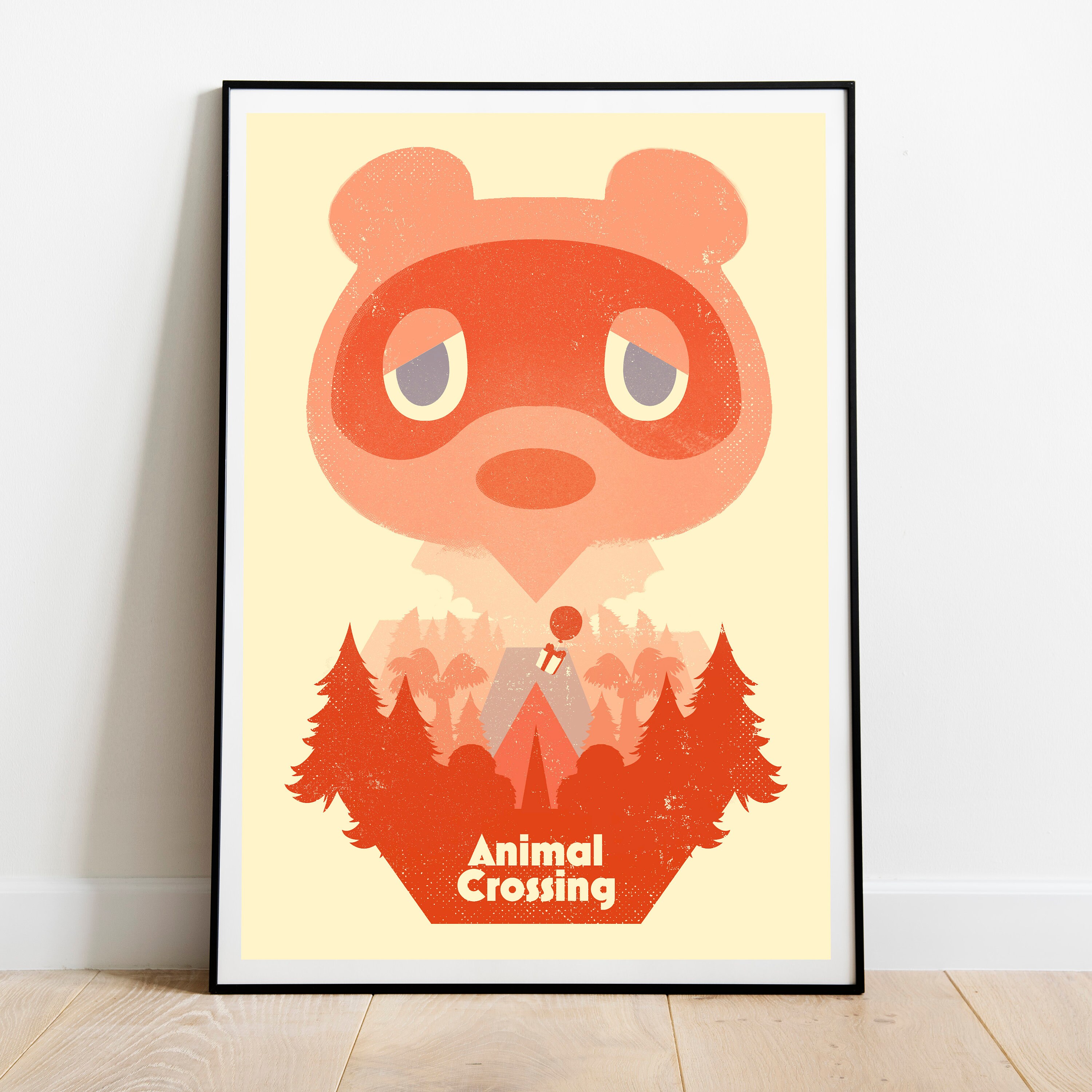 Animal Crossing Poster Tom Nook Illustrated Art Print Etsy Canada
