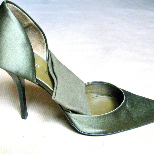 Helmut Lang # vintage # oliv satin pumps # mint # size 37.5