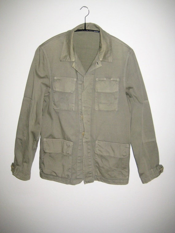 Helmut Lang Archivo 1998 Chaqueta De Campo Khaki Algodon Etsy