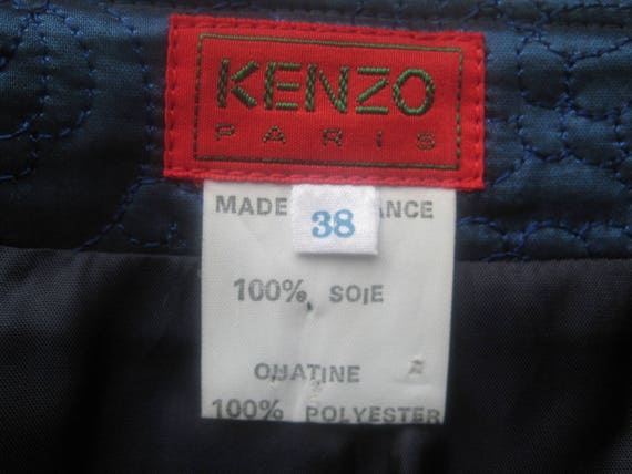 KENZO vintage # quilted blue silk skirt # size S - image 5