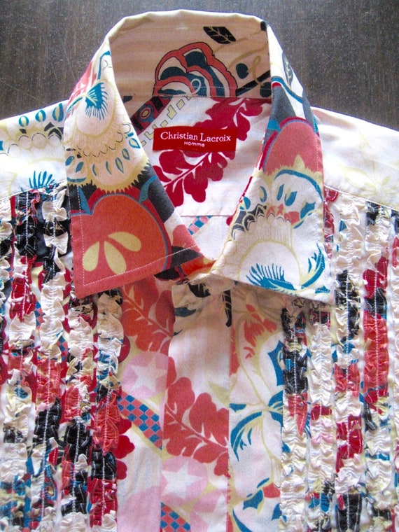 Christian Lacroix # vintage # ruffle men's shirt … - image 1