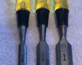 Vintage Sears 3 Piece Wood Chisel Set