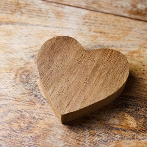 Handmade Hand Cut Solid Timber Wooden Heart DIY 16mm Thick Decor Craft