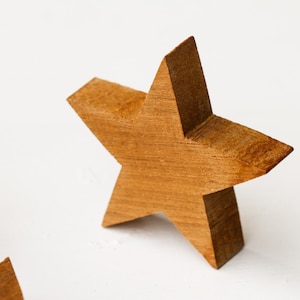 NEW Handmade Hand Cut Free Standing Solid Timber Wooden Star DIY Thick ...