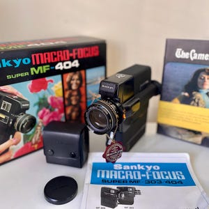 Sankyo MF404 retro vintage super 8 kodak 8mm movie cine film camera 1970s student TESTED FREE Shipping