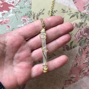 Selenite Necklace Selenite Pendant Spirituality Necklace Crown Chakra Meditation Peaceful Crystal Pendant