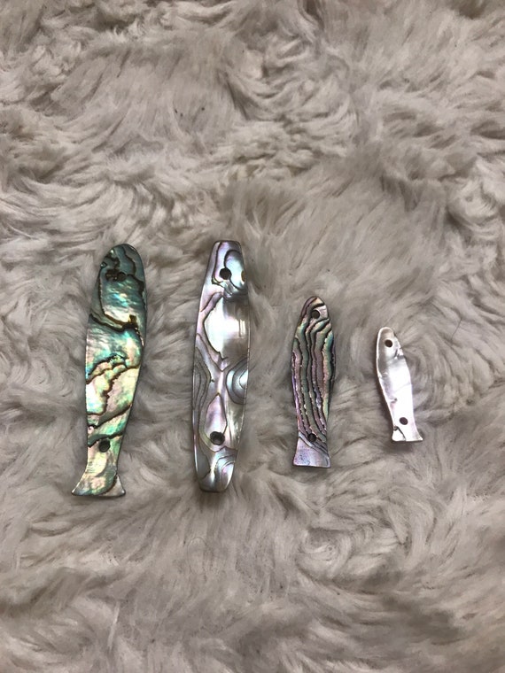 DIY Set Fishing Lures Spoons Abalone Shell Mother of Pearl 