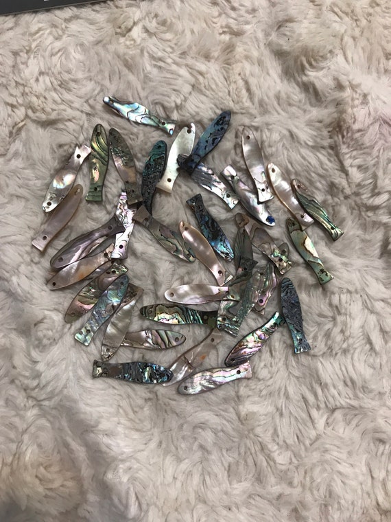 Lot of Fishing Lures Spoons DIY Abalone Shell Mother of Pearl 