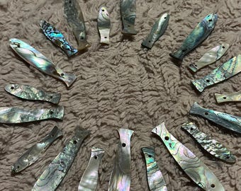 20 Lot All natural Abalone Shell Mother of Pearl For Fishing Lures Fishing Spoons Freshwater Saltwater Fishing