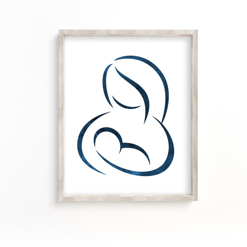 Breastfeeding Mother Printable Wall Art image 0