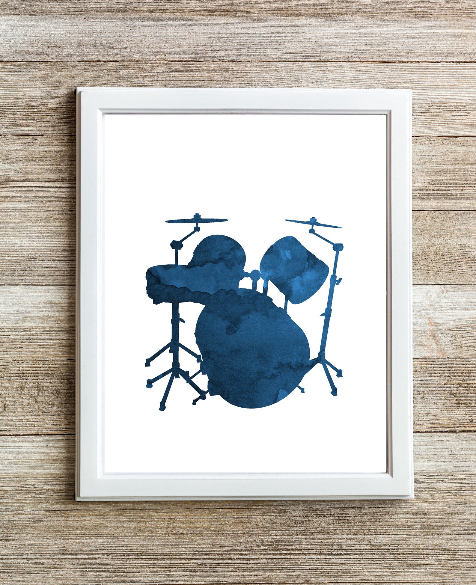 Musical Instrument Wall Art Set Music Nursery Decor Blue Etsy
